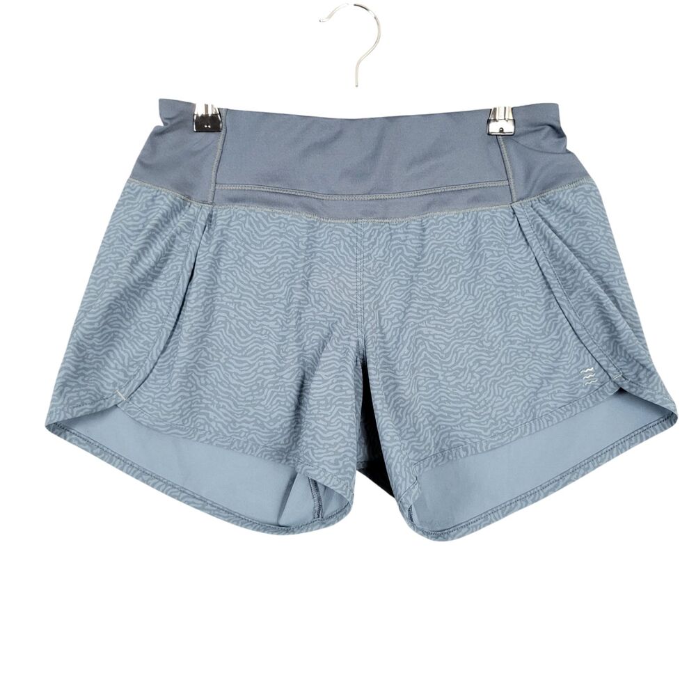 FREE FLY Blue Bamboo Lined 4" Breeze Active Running Shorts Fitness SIZE XS